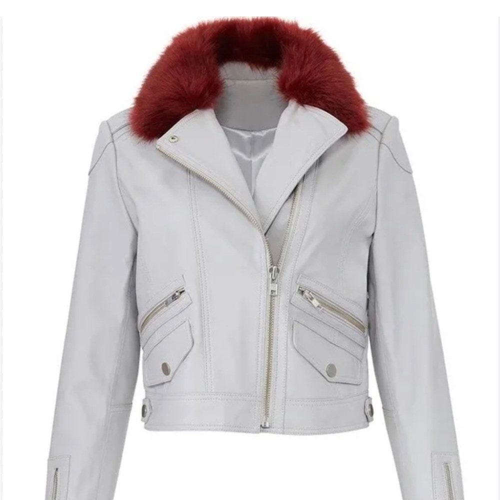 Samantha Sipos Good Vibes Authentic Lamb Leather Moto Jacket - MINT CONDITION